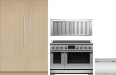 5 Piece Package Includes Refrigerator, Freezer, Range, Hood And Dishwasher
